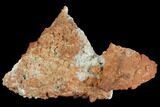 Orange Aragonite on Scalenohedral Calcite - Mexico #127082-1